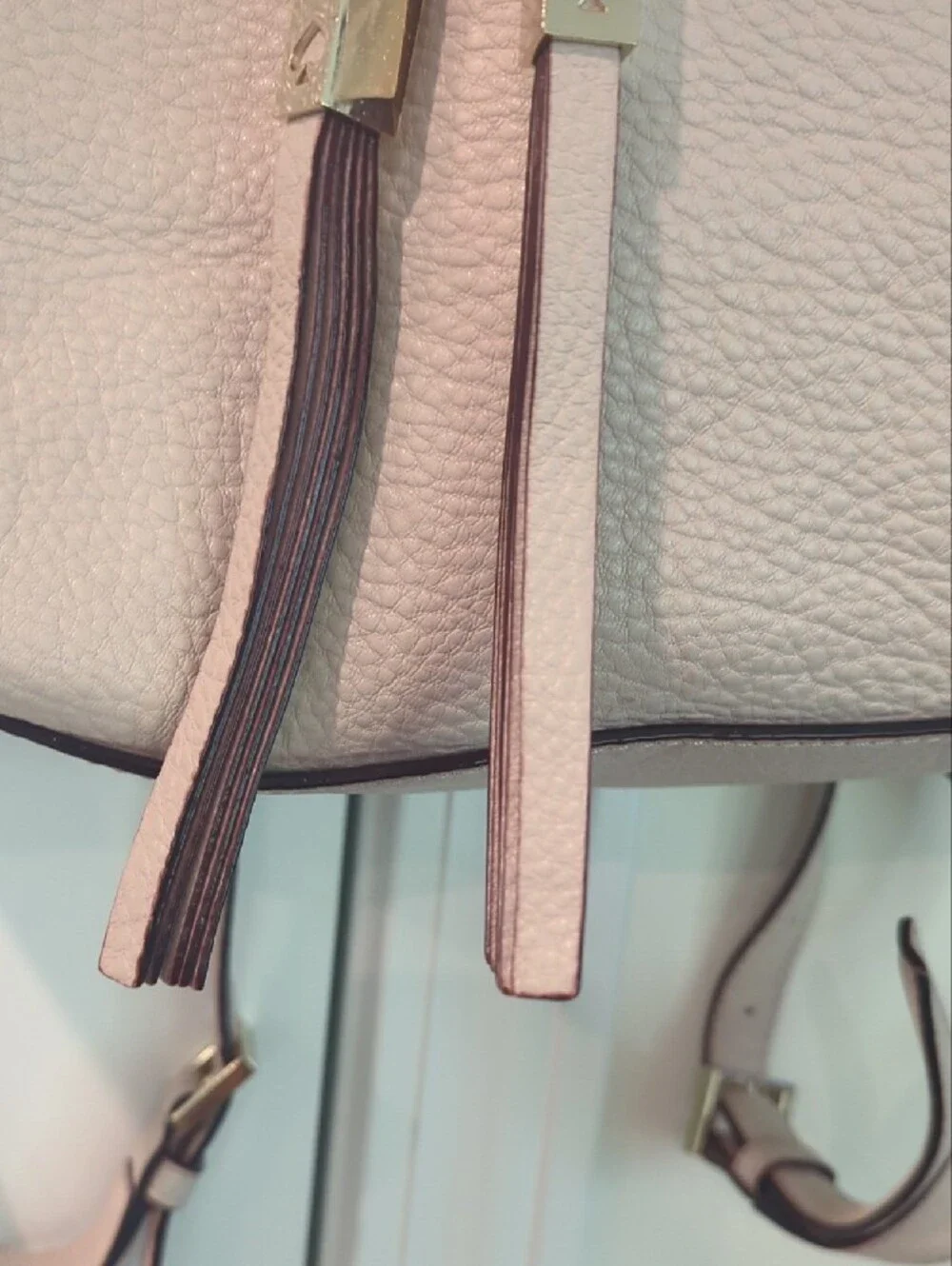 kate spade Pebbled Leather Backpack in Light Blush